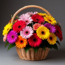 Корзина из 25 гербер
